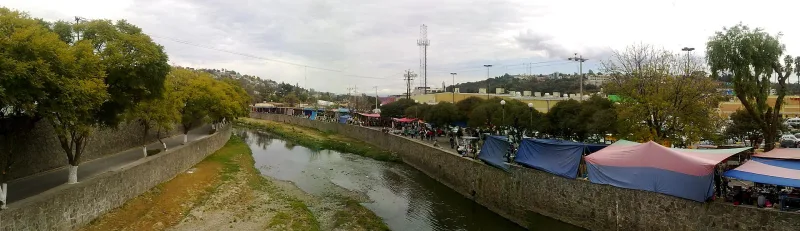 Calle comercial en Tlaxcala